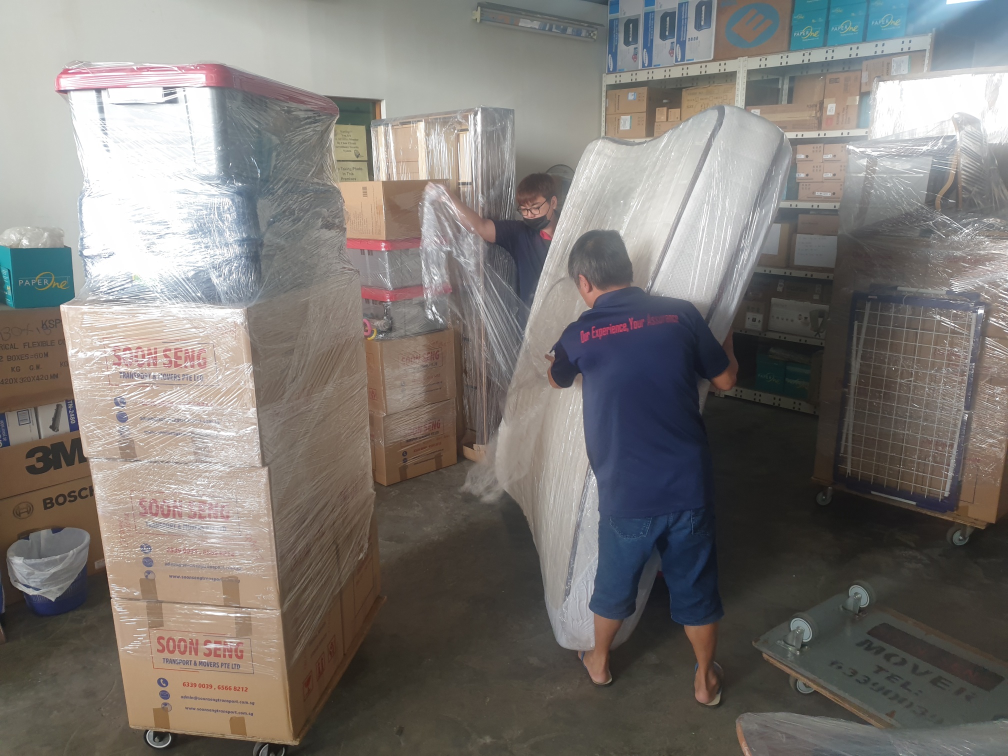 Movers Moving Commercial Storage Items