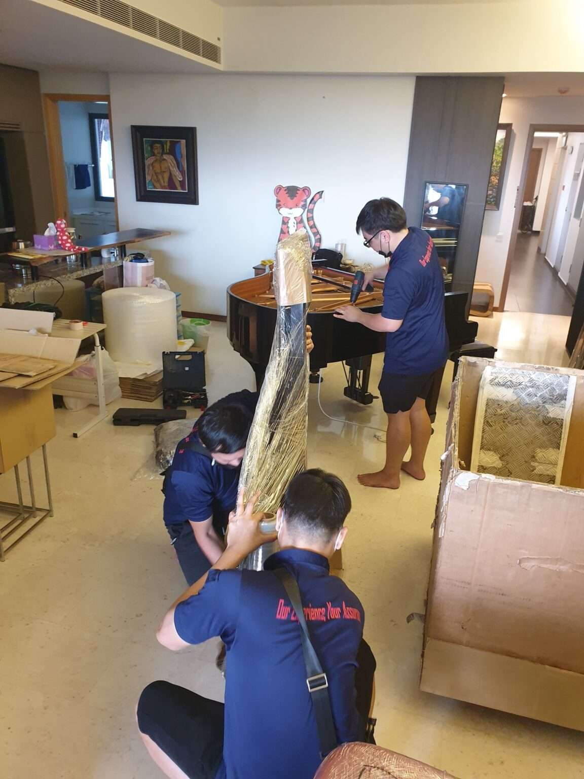 installing organ piano inside home